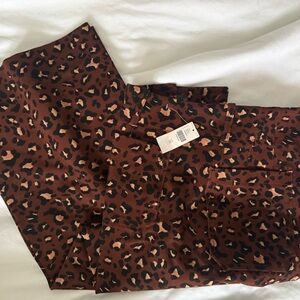 Anthropologie Mauve Leopard Print Collette pants